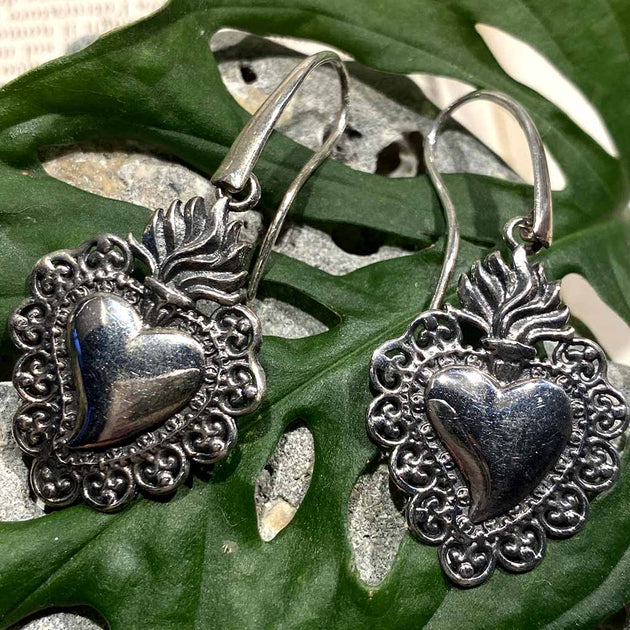 Orecchini A Bottone A Forma Di Cuore In Argento Sterling 925 - Foto 6