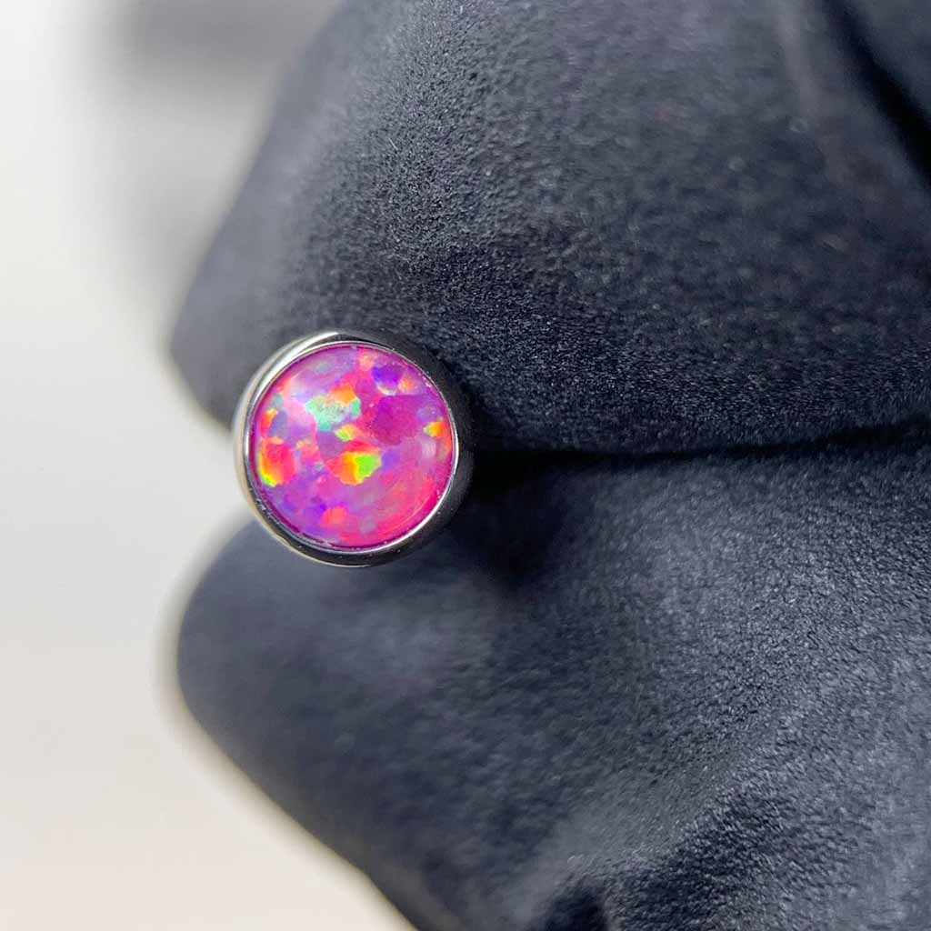 beyoutifulthings Piercing per labbro con pietra iridescente, 4 mm, in acciaio chirurgico, chiusura a vite, lunghezza 6/8 mm, spessore 1,2 mm, 8 mm, Acciaio inossidabile beyoutifulthings Piercing per labbro con pietra iridescente, 4 mm, in acciaio chirurgico, chiusura a vite, lunghezza 6/8 mm, spessore 1,2 mm, 8 mm, Acciaio inossidabile